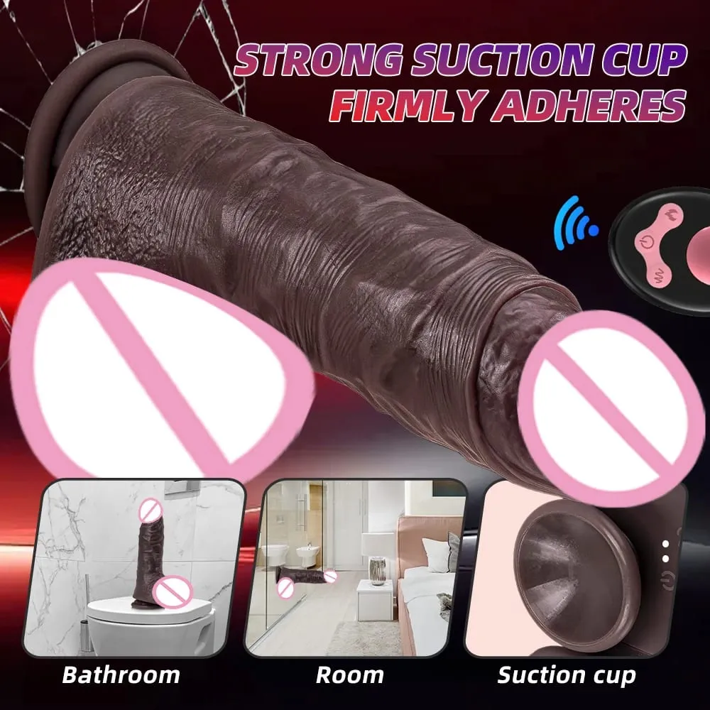10 Modes Penis Vibrating Rotating Heating Telescopic Thrusting Dildo Vagina Dick Anal Use Unisex Electric / Manual Sex Toys