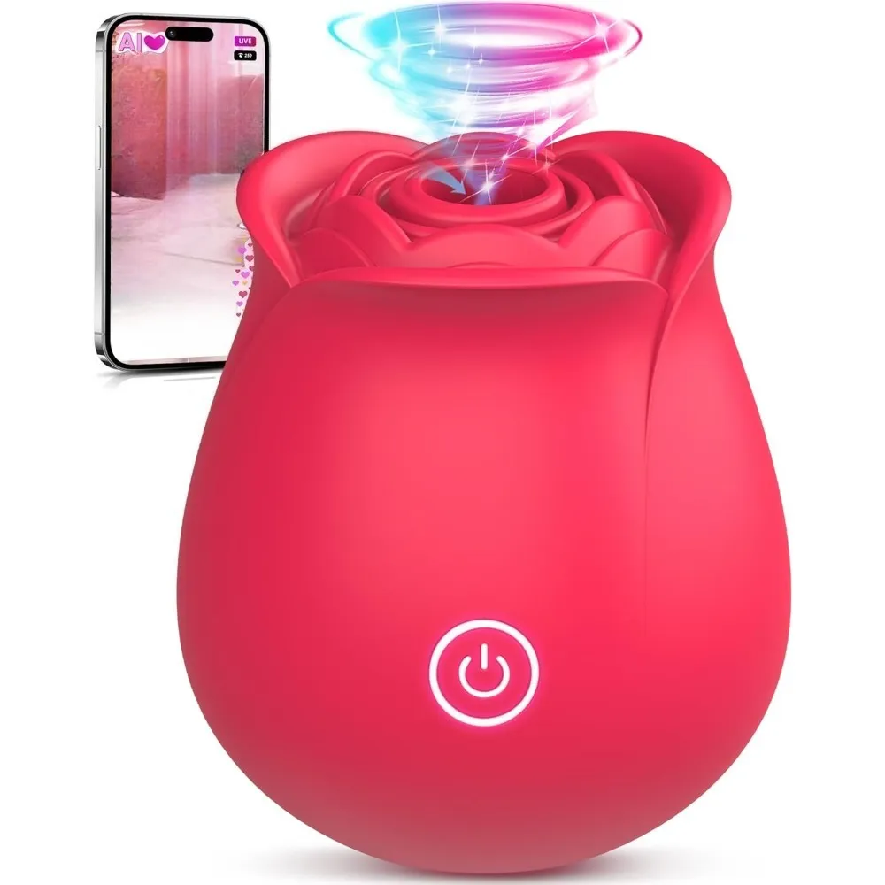 2IN1 Sucking Vibrator 9 Vibrating Sucking Sex Toy Anal Dildo G spot Clitoral Nipple Stimulator Female Couple Rose Sex Toys Games — image 1