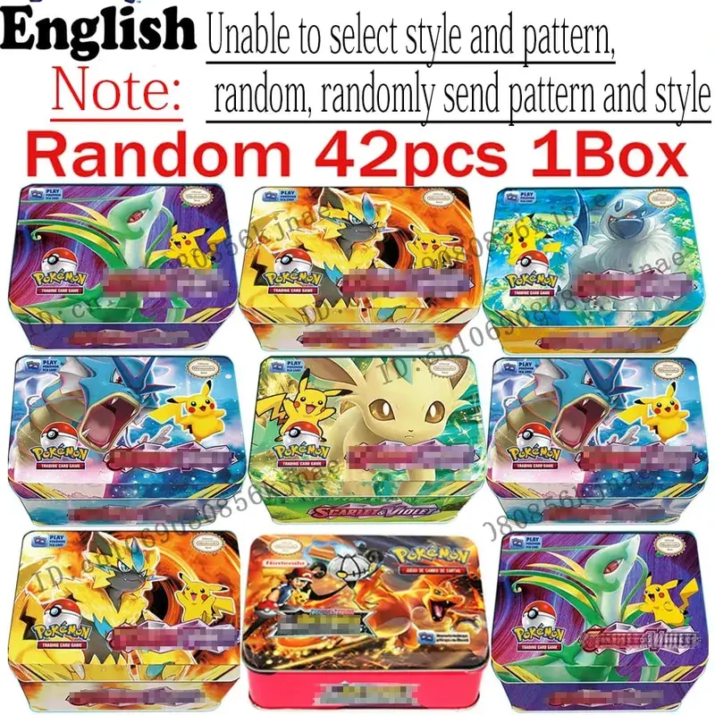 42pcs Pokémon Cards Battle Toys Lost Origin Pokémon Box with Anime Bank Pokémon Game Cards MEGA EVOLUTION for Childre