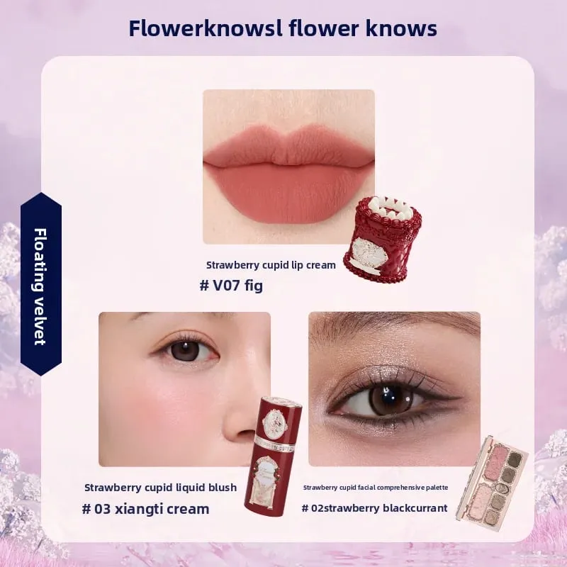 Flowerknows Makeup Presentset Little Angel Bunny Garden Shell Smycken Lip Glaze Blusher Flower Know SWEETIE BEAR Blush Concealer — image 9
