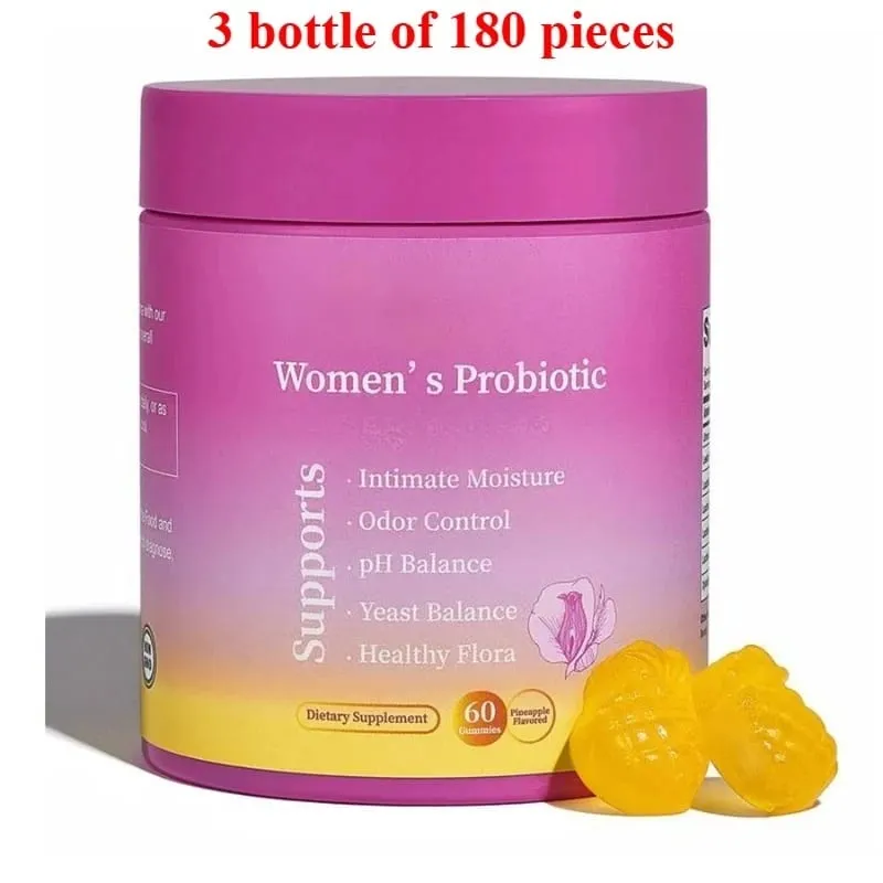 Probiotic Gummies with Prebiotics Slippery Elm + XOS Women's Daily Gut Health Digestive Support Sugar Free Supplement 60 Count — image 9