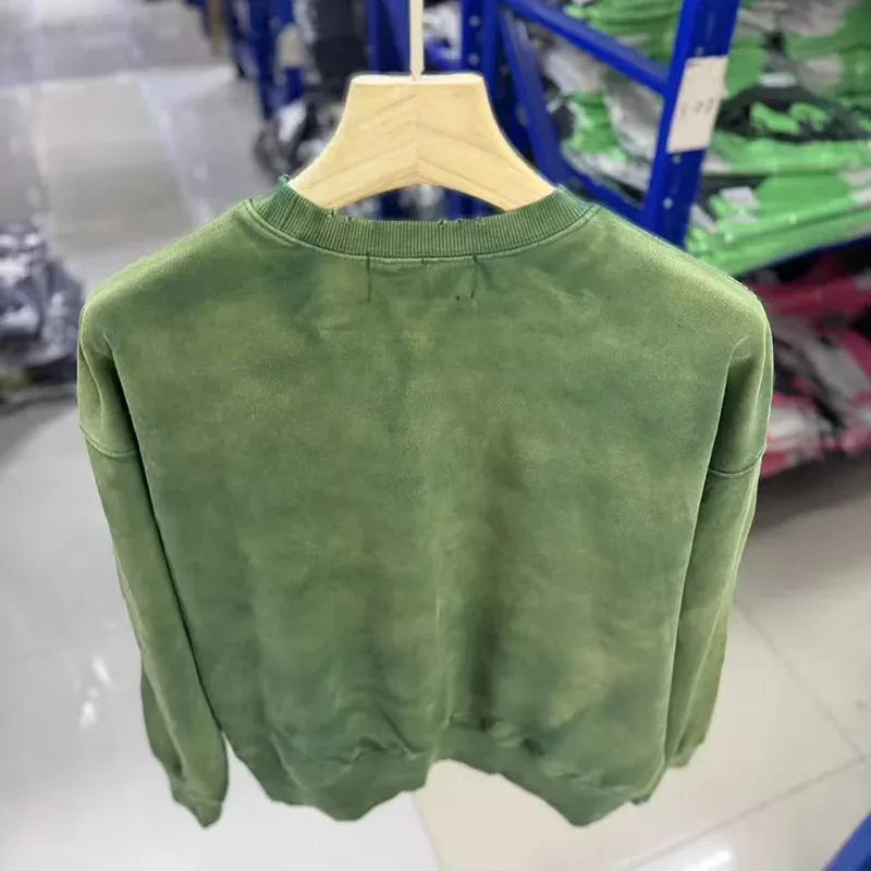 Letters Logo Rhinestone Rivet Satoshi Nakamoto Sweatshirts Men Women Streetwear Vintage Washed Charcoal Gray Green Pullovers Tag — image 25