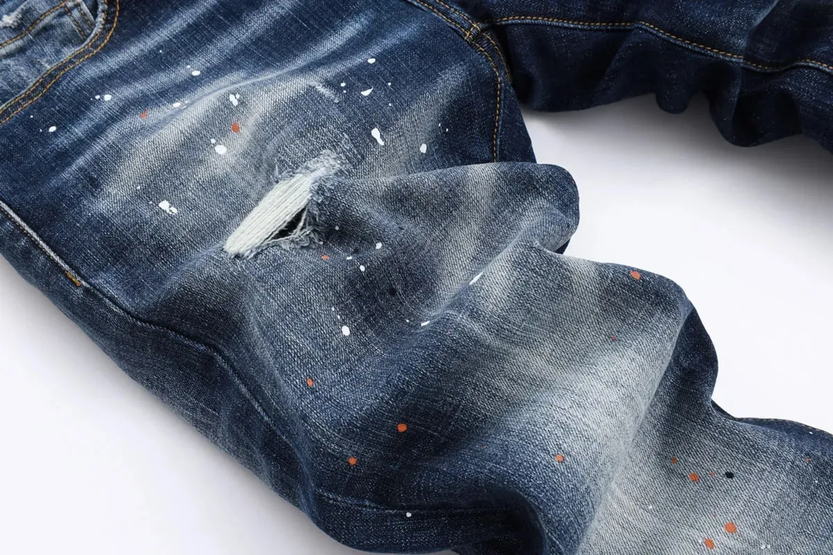 new design blue dsq2 Men Jeans Pants Cotton straight Slim Jeans Denim Designer Badge zipper D2 COOLGUY JEANS top quality 8523 — image 5