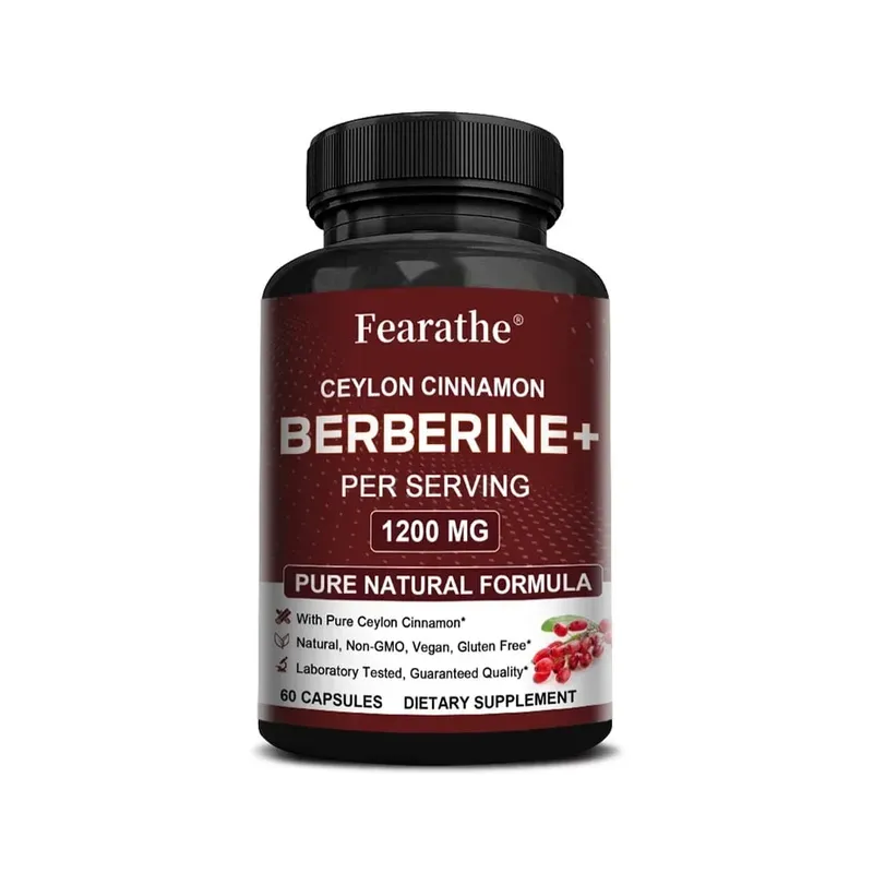 Berberine HCI & Ceylon Cinnamon Capsules Support Cardiovascular Gastrointestinal Liver Immune Health & Metabolic Balance