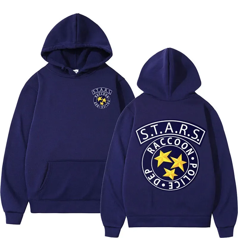 Limited Resident Evil Logo Graphic Hoodies Men's Harajuku Y2k Long Sleeve Sweatshirts Male Fashion Cool Casual Hoodie Streetwear