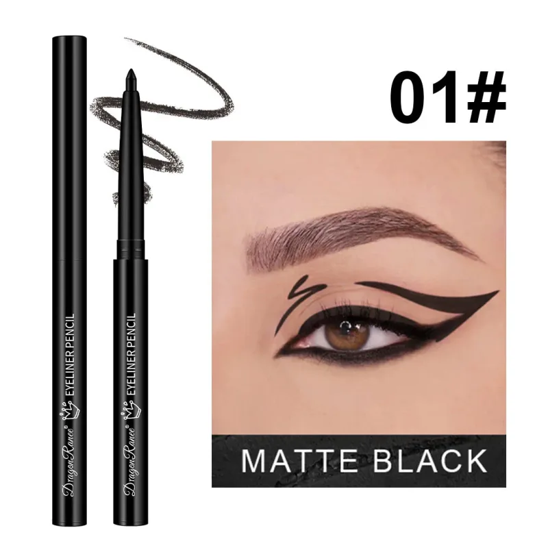Waterproof Black Brown Eyeliner Gel Pencil Matte Smooth Quick Dry Easy Wear Pearlescent Eyeshadow Eye Liner Pen Makeup for Eyes — image 8