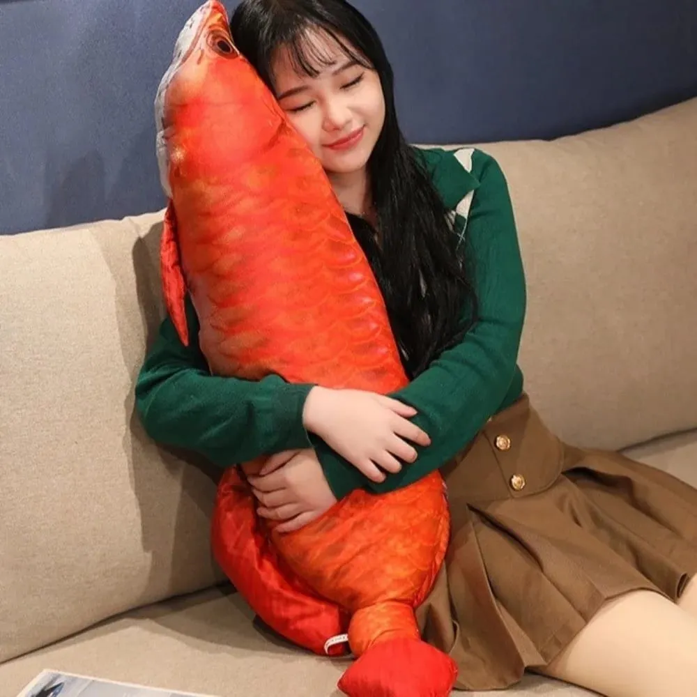 Wonderful Soft Arowana Plush Toys Cute Elongated Body Stuffed Fish Doll Lifelike Fish Plush Pillow Collectible — image 2