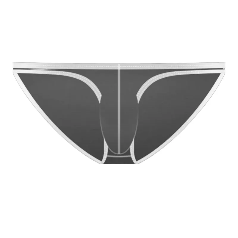 1PC été nouveaux sous-vêtements hommes glace soie slips Ultra-mince Transparent respirant Sexy confortable taille basse caleçons pour hommes 3256809692642600