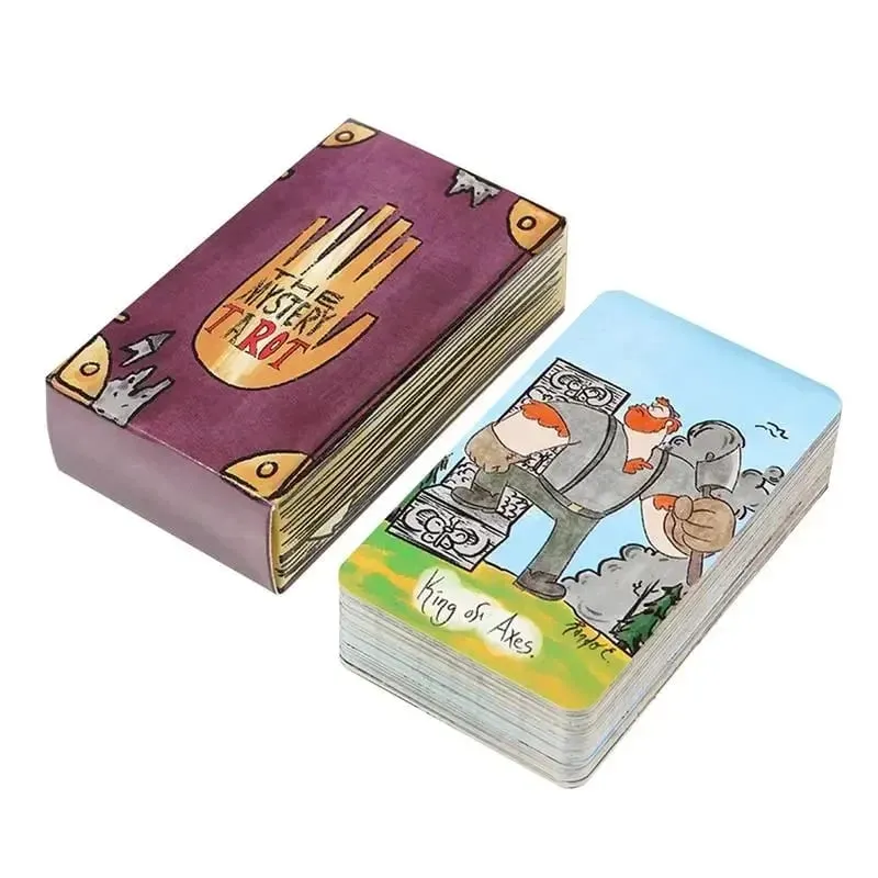 Cartas de tarô misteriosas, baralho de 78 cartas inspirado em Gravity Falls, versão em inglês, jogos de tabuleiro de tarô para iniciantes