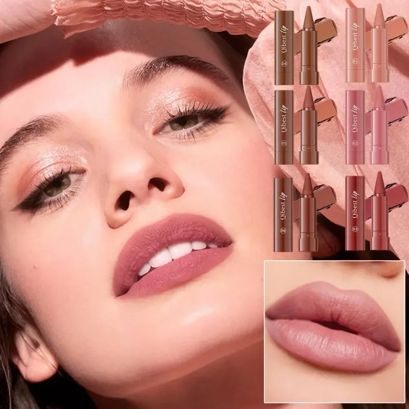 Waterproof Matte Lipstick Liner 2-in-1 Pencil High Pigmentation Lip Color Smooth Moisturizing Formula Natural Gradient Lipstick — image 2