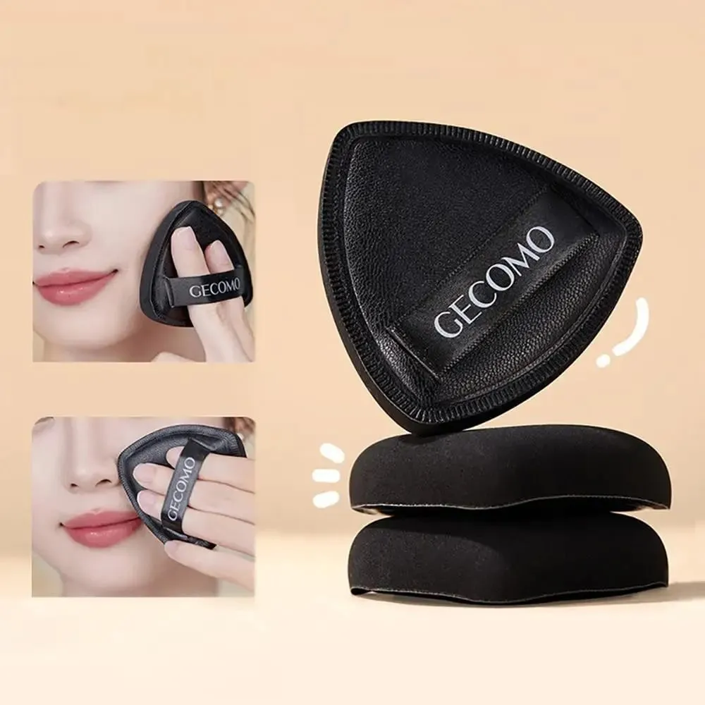 Soft Triangular Black Powder Puff Wet And Dry Dual-use Concealer Makeup Cushion — image 1