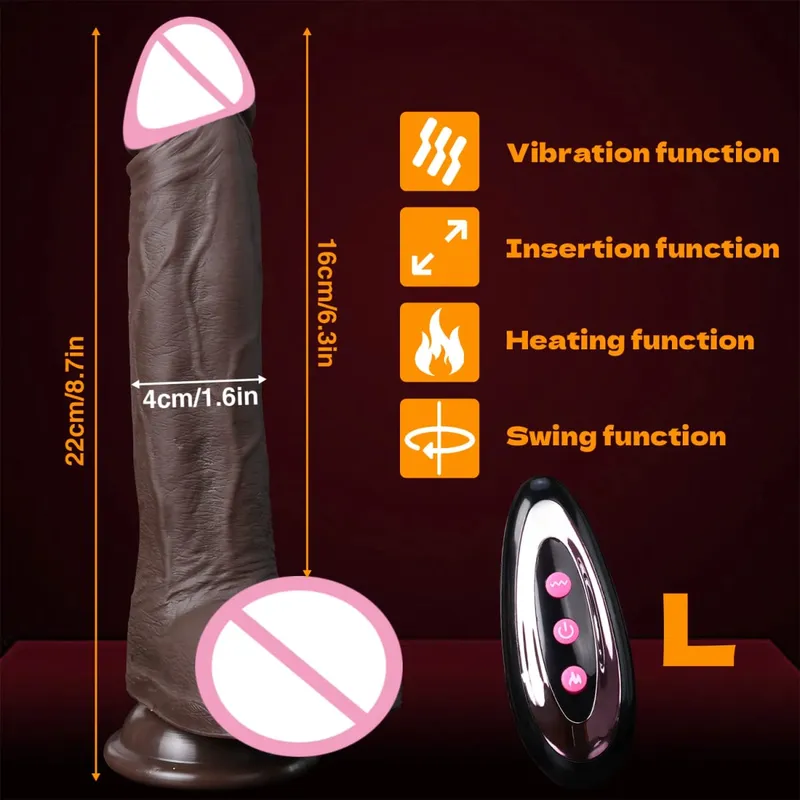 Realistic Dildo Telescopic Vibrator Artificial Penis Female Masturbation G-spot Vaginal Massager Big Dick Sex Toys For Women 18+