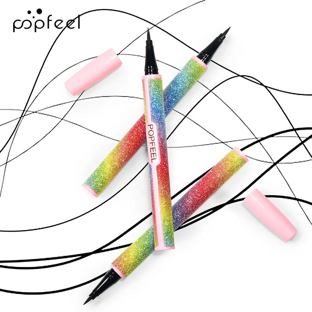 Best-Selling Popfeel Black Liquid Eyeliner Pen Make up for Women Lasting Quick Drying Arrow Smooth Eye Liner Pencil Cosmetic New