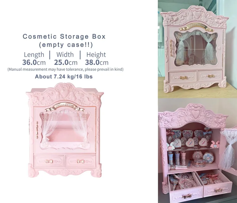 Flower Knows Knight Unicorn Storage Box Organizer Μακιγιάζ Αποθήκευση καλλυντικών Desktop Organizer Vanity Cute Aesthetic Fantasy — image 6