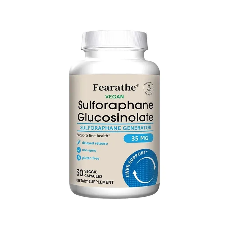 Sulforaphane Glucosinolate Capsules - Broccoli Seed Extract with Myrosinase Liver Detox & Cellular Health Support 120 Counts