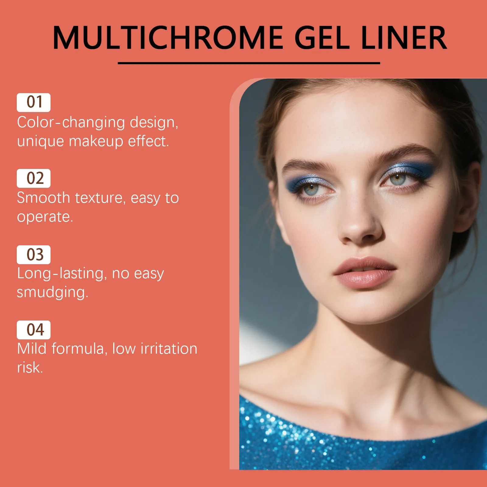 Photochromic Eyeliner Gel Pencil - Unique Eye Makeup Style Smooth Lines Smudge-Proof Long-Lasting Color-Changing Shimmery — image 5
