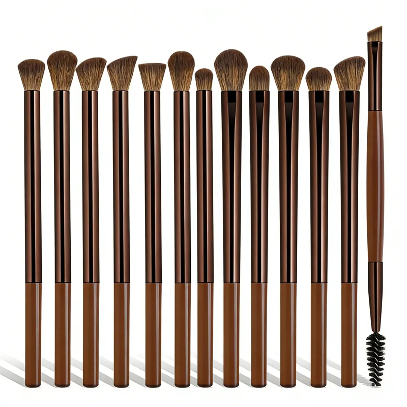 13 Pcs Makeup Brushes with Bag Multi-functional Eye Makeup Brush Set Professional Blending Eyeshadow Concealer Eyebrows Eyeline