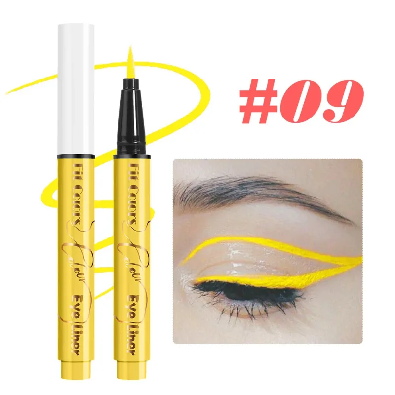 12-color UV Fluorescent Eyeliner Pen Neon UV Reactive Liquid Eyeliner Waterproof Long Lasting Matte Colorful Eye Liner Makeup — image 11