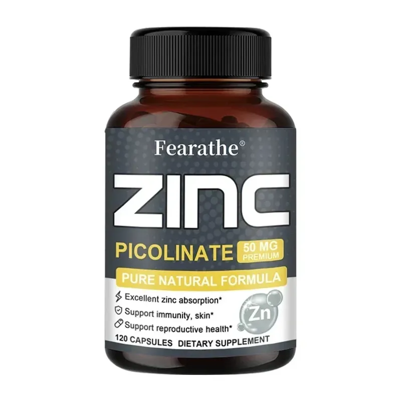 Zinc Capsules 50 Mg - เล็บและผิวหนังเสริมภูมิคุ้มกันต่อต้านอนุมูลอิสระตามธรรมชาติสำหรับทุกเพศ