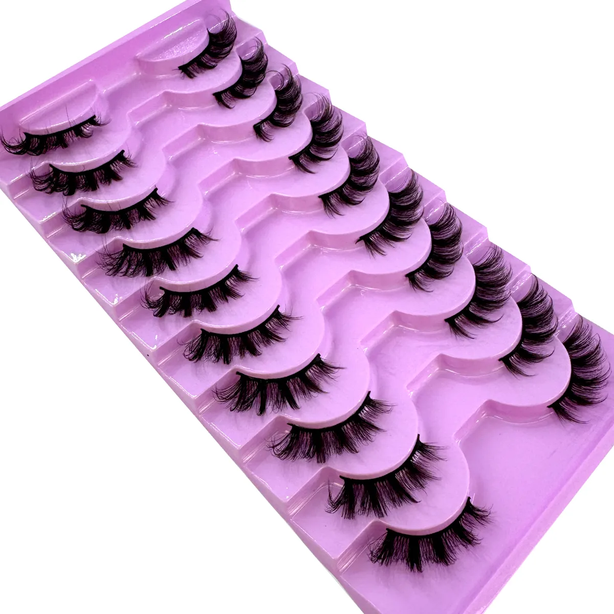 Meio cílios 10 pares meio cílios macio natural olho de gato cílios ferramenta de maquiagem falso cílios extensão fofo falso cils — image 1