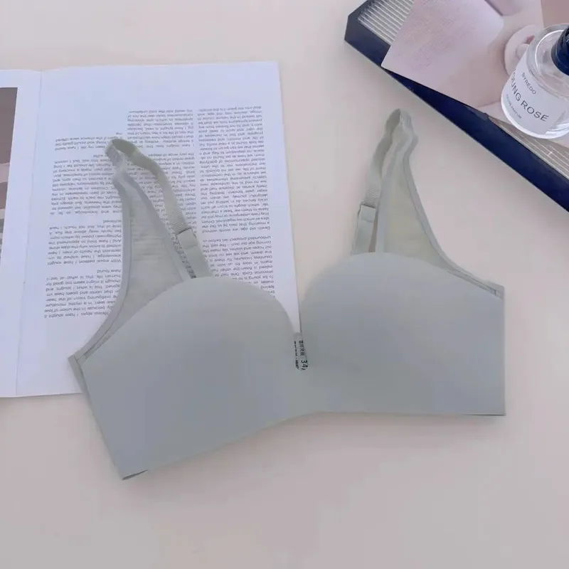 Sexy Seamless Front Button Beauty Back Push Up Lingerie Small Breast Gethering No Steel Ring Soft Comfortable Bra — image 9