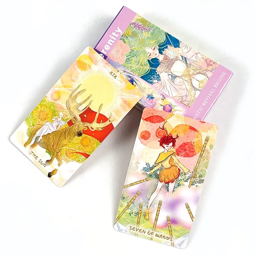 New Exquisite Tarot Serenity Tarot Deck A 80Pcs Fate Divination Tarot Cards Fortune Telling Card Games Family Party Board Game — image 3