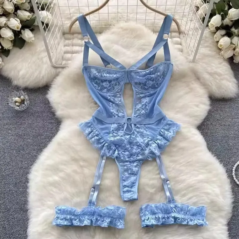 Erotic Underwear Bras Sets for Women Lace Garter Lingerie Intimates 2026 Underwire Bra and Panty Thongs Hot Sexy Underwear Set — image 8