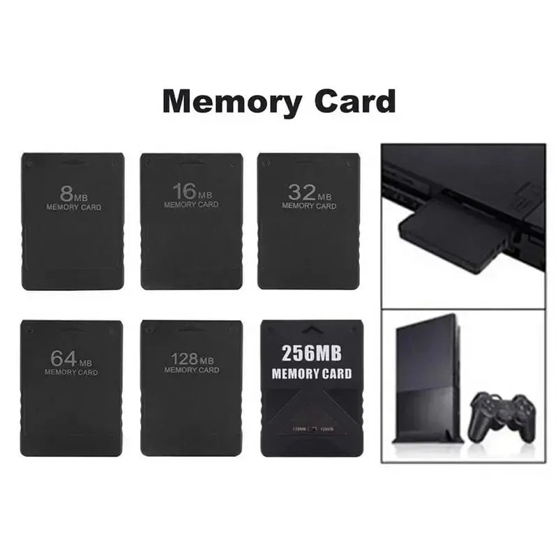Geheugenkaart 8M/16M/32M/64M/128M/256M voor PS 2 Uitgebreide Kaart Save Game Data Stick Module voor PS2 Console
