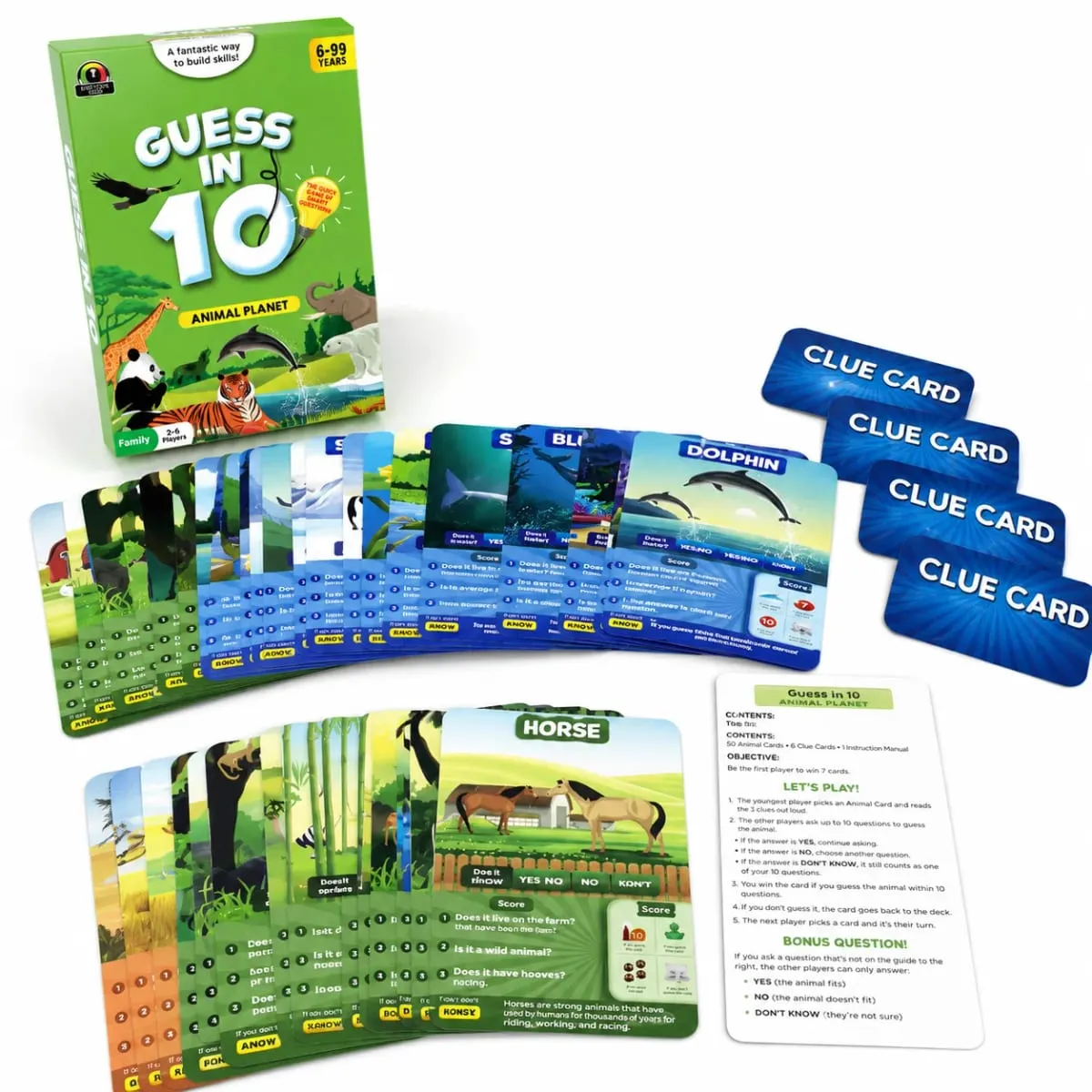 Guess in 10 Animal Planet Card Game Kids Animal Trivia Clue Educational Family Travel Brain Teaser English Version — image 3