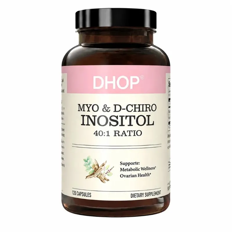40:1 Myo D-Chiro Inositol Capsules - Supports Ovarian Health Hormonal Balance Metabolic Wellness Vitamin B8 100 Capsules