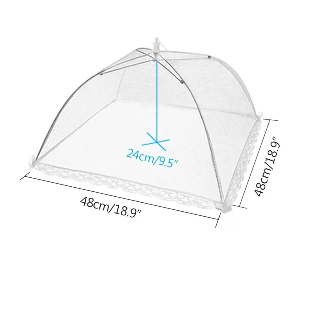 Large pop-up white mesh food cover tent - foldable and washable suitable for outdoor picnics barbecues and parties — image 12