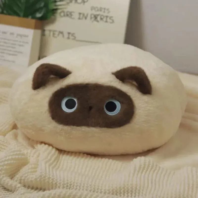 Cute Cat Plush Cushion Pillow Stuffed Plushie Soft Sofa Seat Chair Back Doll Office Dorm Bedroom Gift for Kids Girls — image 5