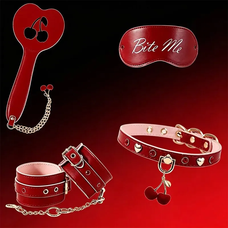 7pcs Sex Toys Set BDSM Bondage Adult Products shaped Mouth Plug Toy Beating Flirting Neck Cover Eyelid Mask Leather Handcuffs — image 5