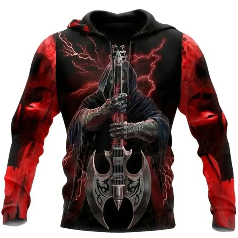 Vintage Skull 3D Print Hoodie Men/Women Casual Fashion Hoodies 2026 Pullover Sweatshirts Oversized Unisex Men Coat — image 4