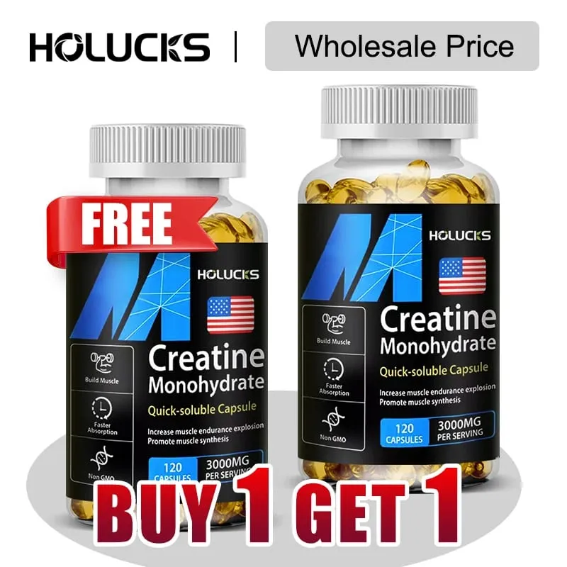 Buy 1 Get 1 Free! Creatine Monohydrate 3000mg Supplement for Lean Muscle & Performance Fat Loss & Overall Fitness Vegan — image 2
