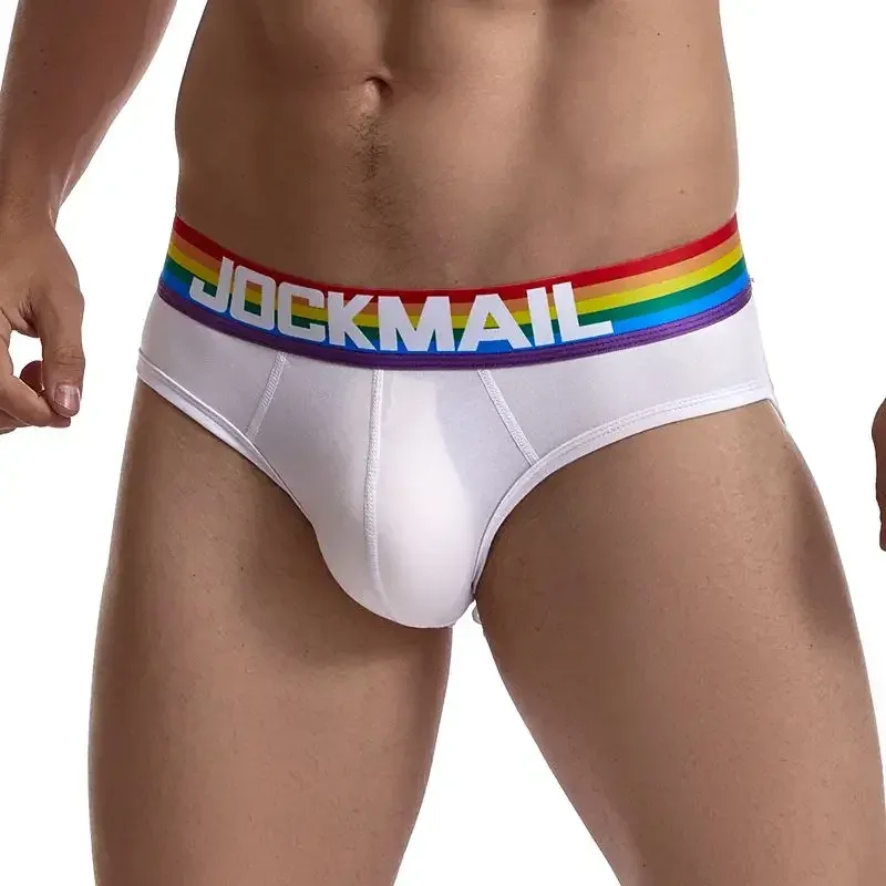Jockmail Sexy Men's Underwear Briefs Cotton Low Rise Underpant Net yarn Lace, Breathable Summer Shorts calzoncillos hombre slip — image 37