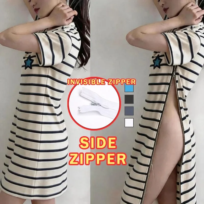 Women's Zebra Pattern Side Open Split Sexy Dresses Long Outdoor Exposed Play SEX Easy Take Off Hidden Zipper Skirts Exotic Type — image 1