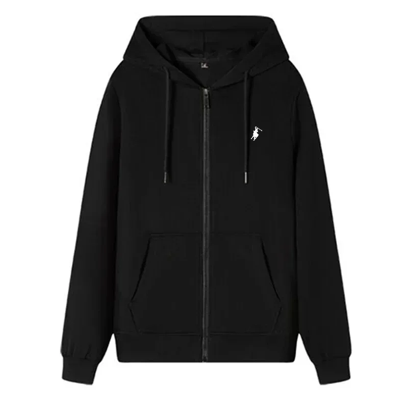 The new autumn and winter casual men's sportswear fashionable outdoor jogging fitness zipper hoodie and warm sweatshirt