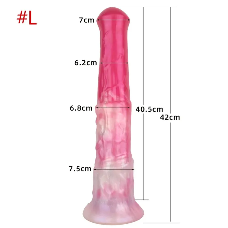 3 size S M L Colorful Large Long Silicone Fantasy Horse Dildo With Suction Cup Anal Dildo Penis Sex Toys for Women Men — image 15