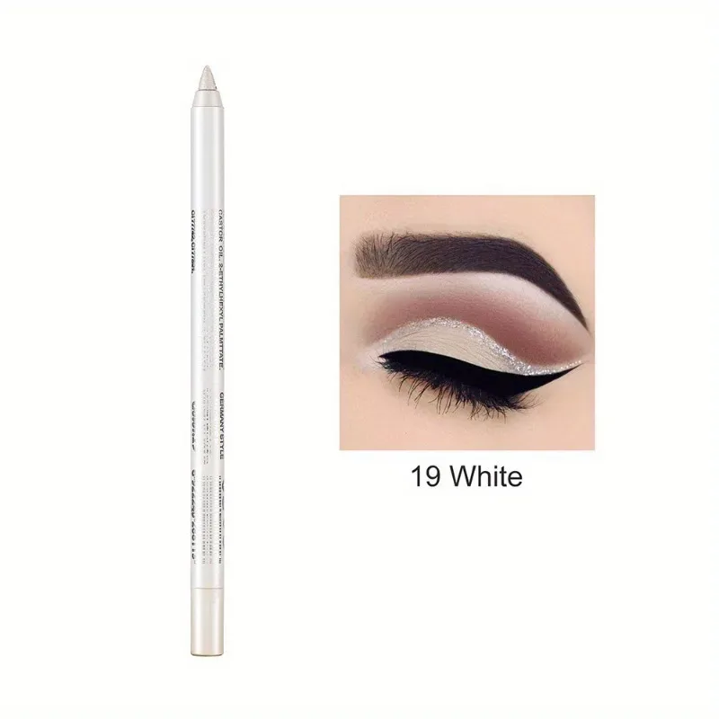 17 Colors Pearlescent Eyeliner Pencil Waterproof Long-lasting Colorful Matte Smooth High Pigment Eye Liner Shadow Pen Eye Makeup