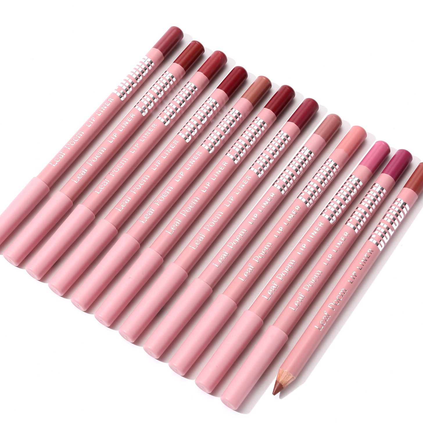 Lápis delineador labial fosco, 12 cores, à prova d'água, batom natural, nude, rosa, delineador pro, contorno dos lábios, maquiagem