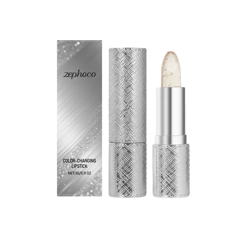 ลิปสติกเปลี่ยนสีโปร่งใสกันน้ำ Long Lasting Moisturizing Crystal Jelly Pearlescent Repairing Lip Balm เครื่องสำอางค์