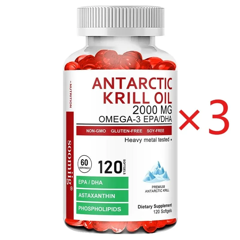 Antarctic Krill Oil 2000 Mg Capsules | 3X Strength Natural Source of Omega-3 EPA DHA with Astaxanthin Phospholipids Supplement — image 9