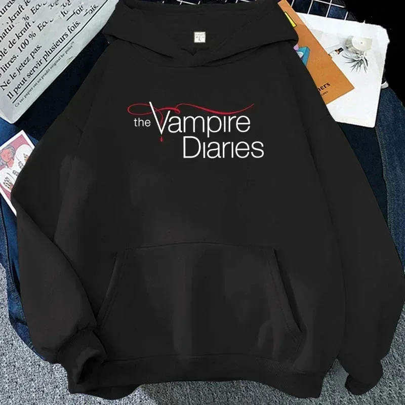 2026 New The Vampire Diaries Print Hoodie Women Men Casual Tops Autumn And Winter Sweatshirts Long Sleeve Harajuku Pullover — image 1