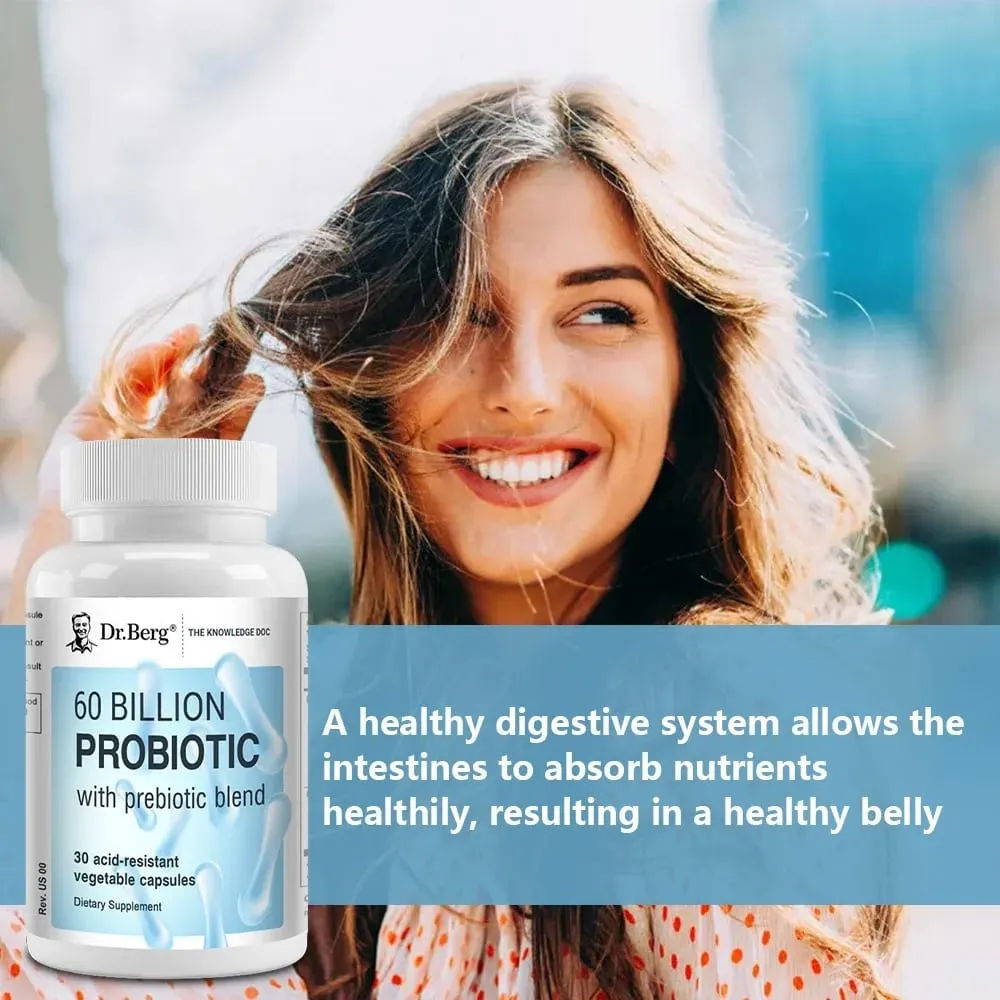 60 Billion Probiotic with Prebiotic Blend 30 Veggie Caps Gut and Digestive Health — image 4