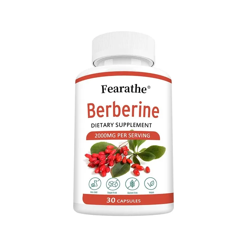 Berberine HCl 2000mg Capsules Supports Cardiovascular Health Digestion Immune Function Energy Antioxidant & Anti-Aging