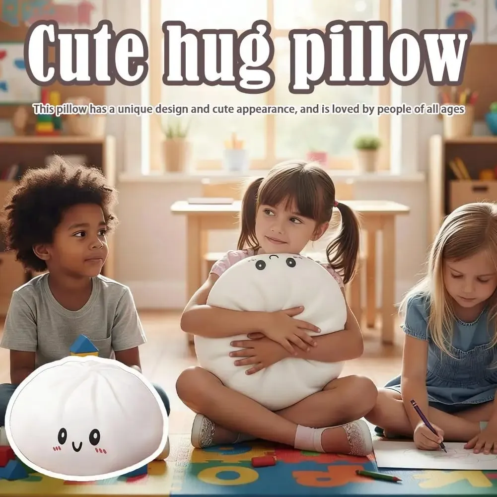 25cm Big Size Steamed Stuffed Bun Squishy Toy Kawaii Dumpling Squeeze Sensory Fidget Toy Soft Slow Rising Stress Relief for Kids