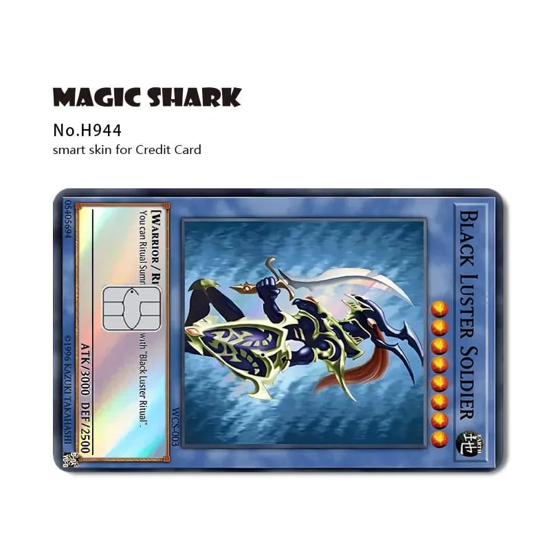 Magic Shark Yo-gi-oh Blue Eyes Dragon Game Shinny Holographic Laser Debit Credit Card Sticker Film Skin Front Cover — image 10