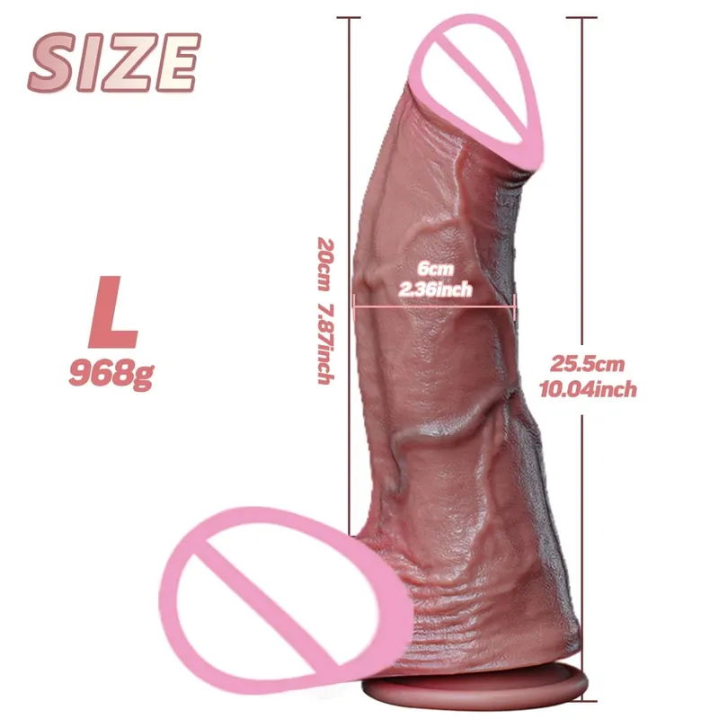 New Realistic Soft Double Silicone Big Dildo Vaginal Masturbation Suction Cup Porn Dick Woman Anal Sex Toy 2Colors Penis 6 Sizes