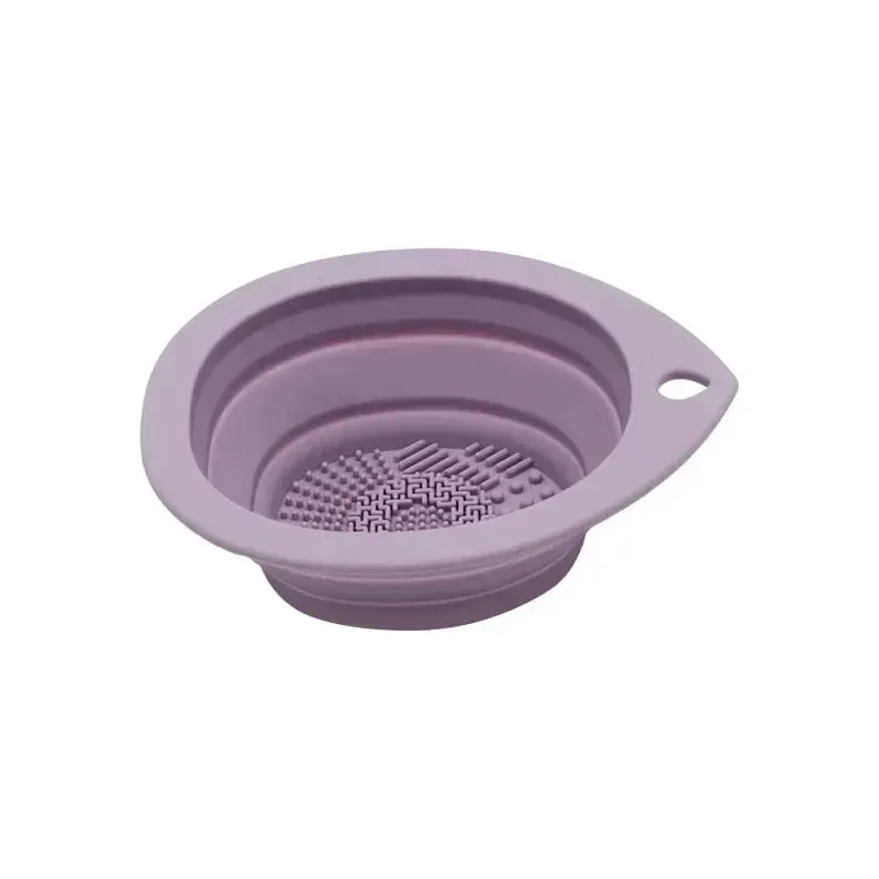 Silicone Scrubber Cleaning Bowl Folding Makeup Brush Washer for Eyeshadow Brushes Powder Puff Multifunctional Beauty Care Tools
